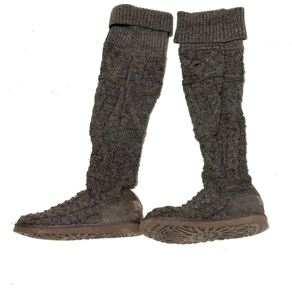 Rare UGG Over The Knee Twisted Knit Boots - Picture 2 of 7